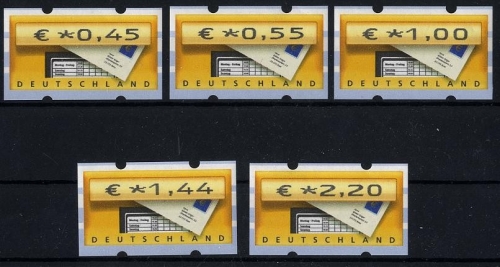 Bund, ATM 5.1 VS 4 Automatenmarken postfrisch