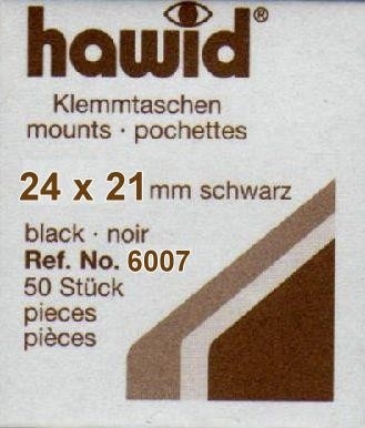 50 HAWID Zuschnitte schwarz 24 x 21 mm