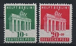 Bizone, Michel Nr. 101-102 postfrisch - Brandenburger Tor, Berlin