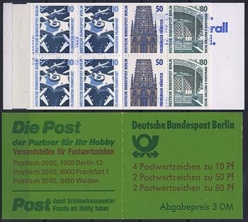 Berlin, Markenheftchen MH 14 postfrisch - Sehenswürdigkeiten 1989