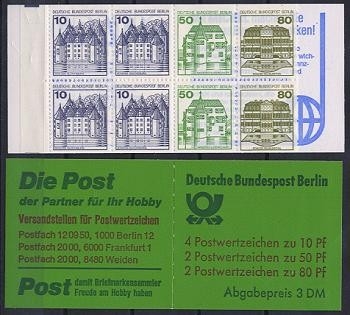 Berlin, Markenheftchen MH 13 a postfrisch - Burgen und Schlösser 1982