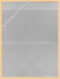 10 Einsteckblätter glasklar mit zwei Taschen 128 mm Höhe