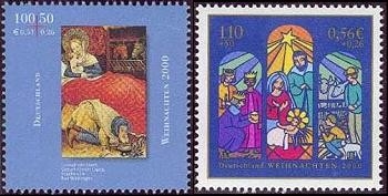 Bund, Michel Nr. 2151-2152 postfrisch - Weihnachten 2000