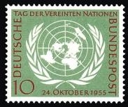 Bund, Michel Nr. 221 postfrisch - 10 Jahre Vereinte Nationen (UNO)
