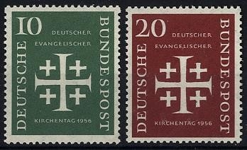 Bund, Michel Nr. 235-236 postfrisch - Deutscher Evangelischer Kirchentag 1956