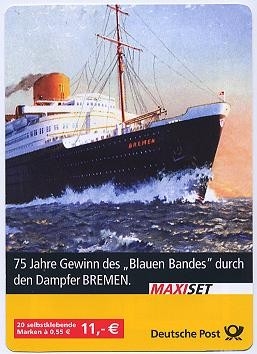 Bund, Markenheftchen MH 56 postfrisch - Blaues Band Dampfer Bremen 2004