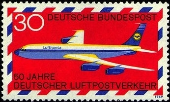 Bund, Michel Nr. 577 postfrisch - 30 Pf. Boeing 707