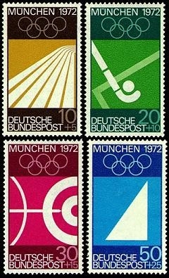 Bund, Michel Nr. 587-590 postfrisch - Olympische Sommerspiele 1972