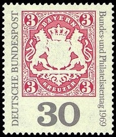 Bund, Michel Nr. 601 postfrisch - Bundes- und Philatelistentag 1969