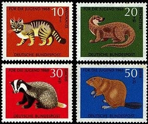 Bund, Michel Nr. 549-552 postfrisch - Jugend Seltene Tiere