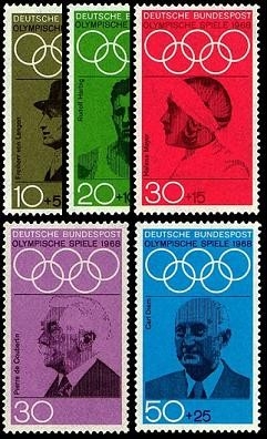 Bund, Michel Nr. 561-565 postfrisch
