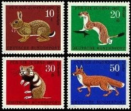 Bund, Michel Nr. 529-532 postfrisch - Pelztiere - Jugend 1967