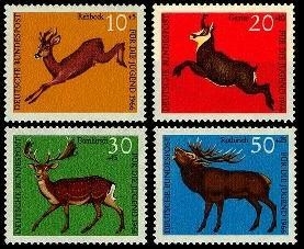 Bund, Michel Nr. 511-514 postfrisch - Jugend Reh, Hirsch