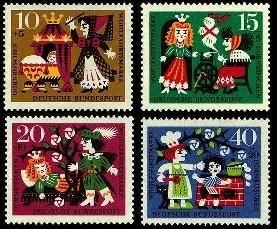 Bund, Michel Nr. 447-450 postfrisch - Dornröschen, Märchen der Brüder Grimm