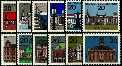Bund, Michel Nr. 416-427 postfrisch - Hauptstädte der Bundersländer der BRD