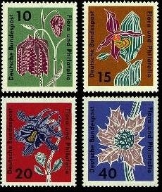 Bund, Michel Nr. 392-395 postfrisch - Flora und Philatelie - Internationale Gartenbau-Ausstellung (IGA), Hamburg