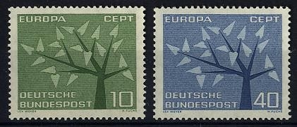Bund, Michel Nr. 383-384 postfrisch - CEPT 1962