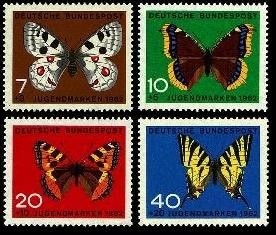 Bund, Michel Nr. 376-379 postfrisch - Schmetterlinge