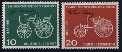 Bund, Michel Nr. 363-364 postfrisch - Rudolf Diesel & Carl Benz