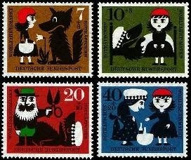 Bund, Michel Nr. 340-343 postfrisch - Märchen Rotkäppchen und der Wolf