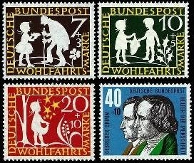 Bund, Michel Nr. 322-325 postfrisch - Gebrüder Grimm