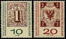 Bund, Michel Nr. 310-311 a postfrisch - INTERPOSTA, Hamburg