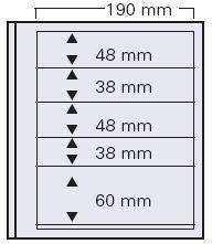 5 SAFE Blankoblätter mit 5 Streifen 48/38/48/38/60