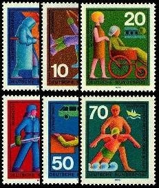 Bund, Michel Nr. 629-634 postfrisch - Freiwillige Hilfsdienste