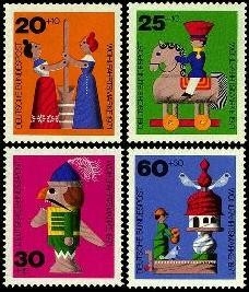 Bund, Michel Nr. 705-708 postfrisch - Wohlfahrt 1971 - Holzspielzeug