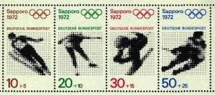 Bund, Michel Nr. 684-687 postfrisch - Einzelmarken aus Block 6