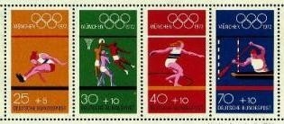 Bund, Michel Nr. 734-737 postfrisch - Einzelmarken aus Block 8