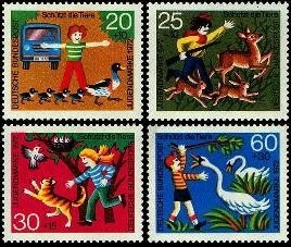 Bund, Michel Nr. 711-714 postfrisch - Tierschutz