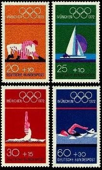 Bund, Michel Nr. 719-722 postfrisch - Olympiade München 1972