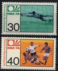 Bund, Michel Nr. 811-812 postfrisch - Fußballweltmeisterschaft 1974