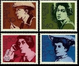 Bund, Michel Nr. 826-829 postfrisch - Bedeutende deutsche Frauen - Schriftstellerinnen