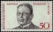 Bund, Michel Nr. 865 postfrisch - Matthias Erzberger (1875-1921), Zentrum-Politiker
