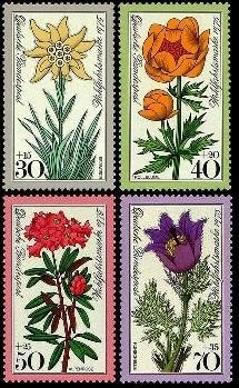 Bund, Michel Nr. 867-870 postfrisch - Wohlfahrt 1975 Alpenblumen