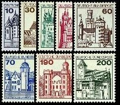 Bund, Michel Nr. 913-920 AI postfrisch - Freimarken Serie Burgen & Schlössser
