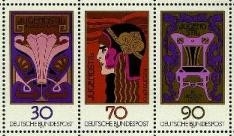 Bund, Michel Nr. 923-925 postfrisch - Einzelmarken aus Block 14