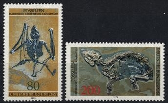 Bund, Michel Nr. 974-975 postfrisch Fossilien Grube Messel