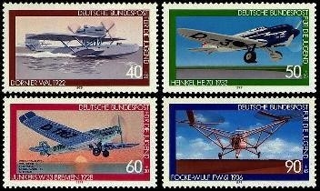 Bund, Michel Nr. 1005-1008 postfrisch - Flugzeuge