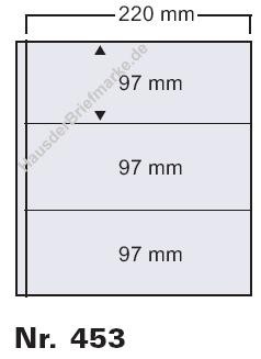 5 Einsteckblätter mit 3 Streifen