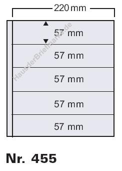5 Einsteckblätter mit 5 Streifen