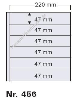 5 Einsteckblätter mit 6 Streifen