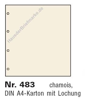 10 Blankoblätter chamois A4 mit Lochung