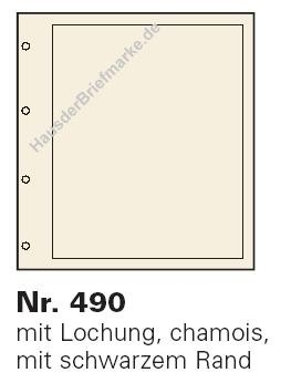 10 Blankoblätter chamois ohne Lochung