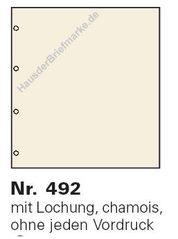 10 Blankoblätter chamois mit Lochung