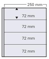 5 Garant Einsteckblätter weiß 4 Streifen