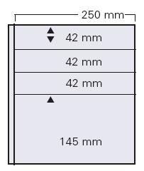 5 Garant Einsteckblätter weiß 42/42/42/145 mm