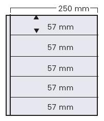 5 Garant Einsteckblätter schwarz 5 Streifen